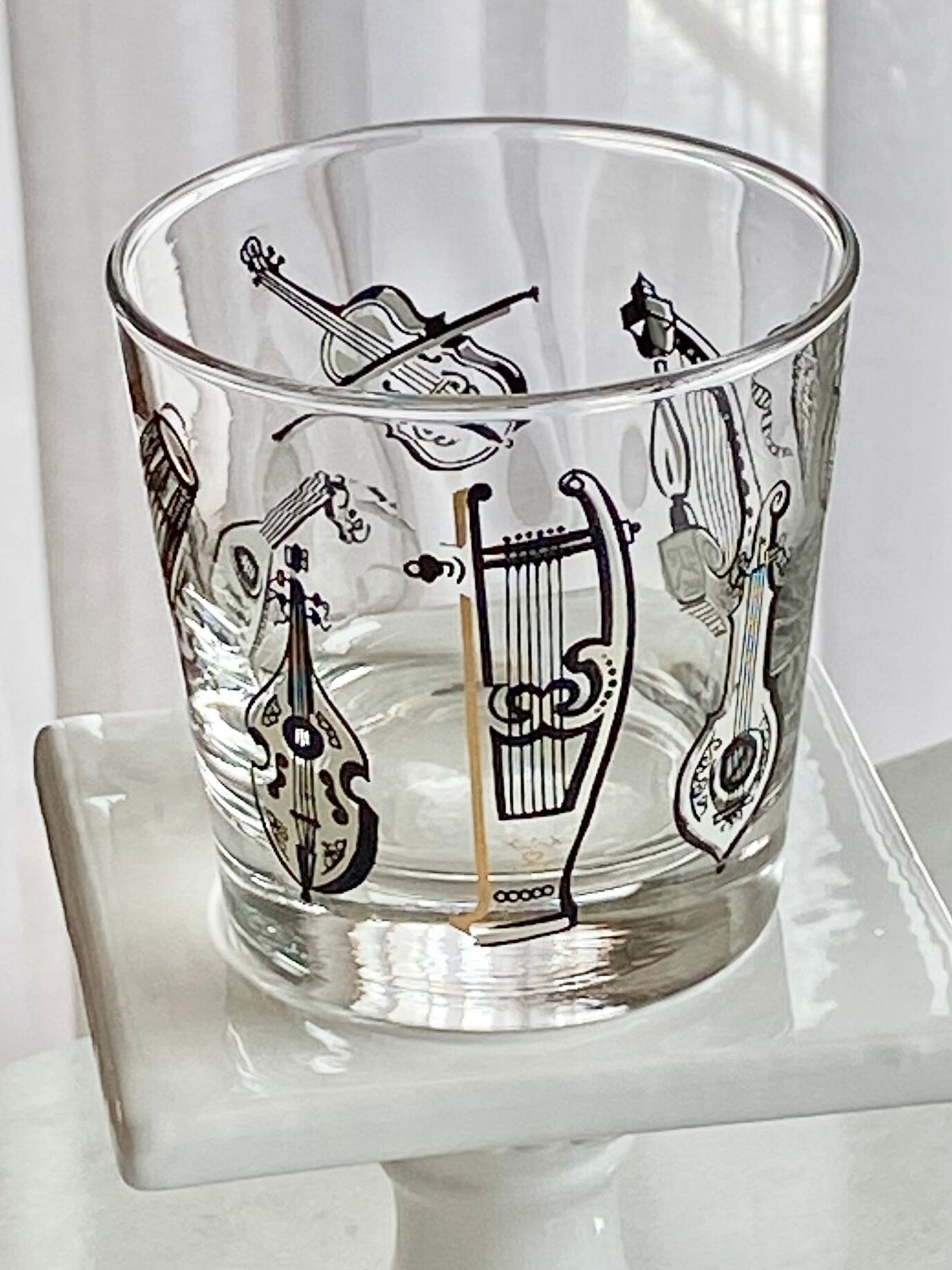 Vintage Libbey Musical Instruments Glasses - Set of 6