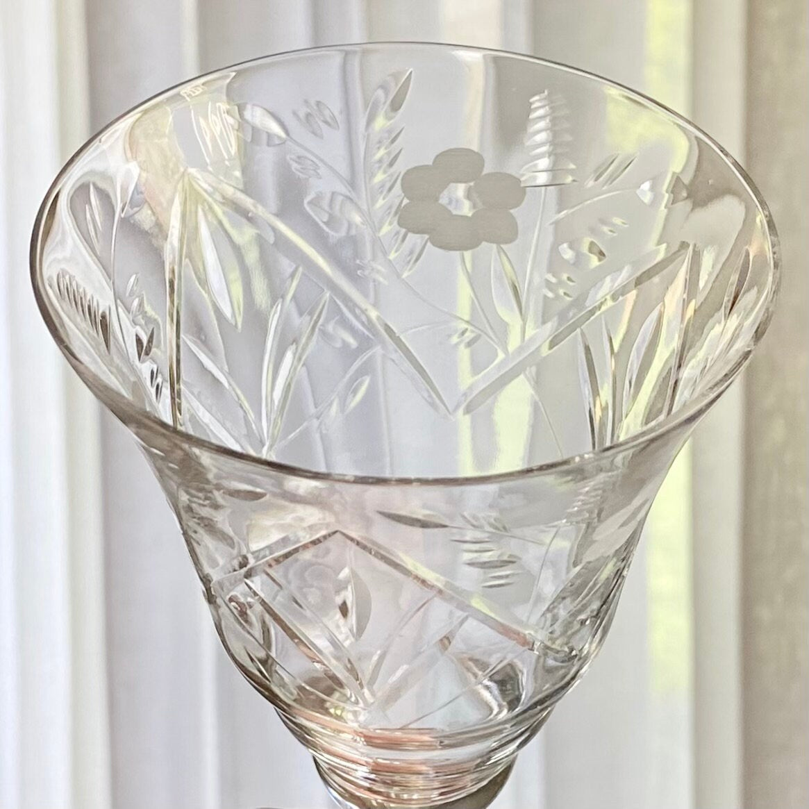 Vintage Rock Sharpe Etched Glasses - Set of 4 (Set #423S)