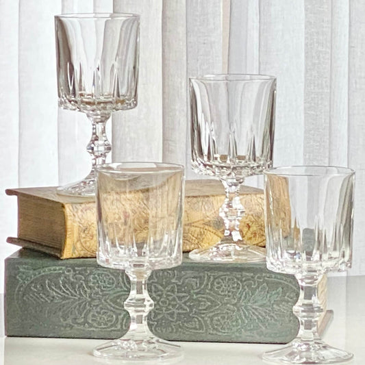 Vintage Royal Crystal Rock Zeus Glasses - Set of 4