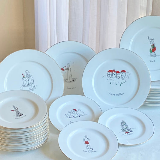 Vintage Dayton Hudson Merry Masterpieces Plates - Dinner and Salad Plates - International and American Collections