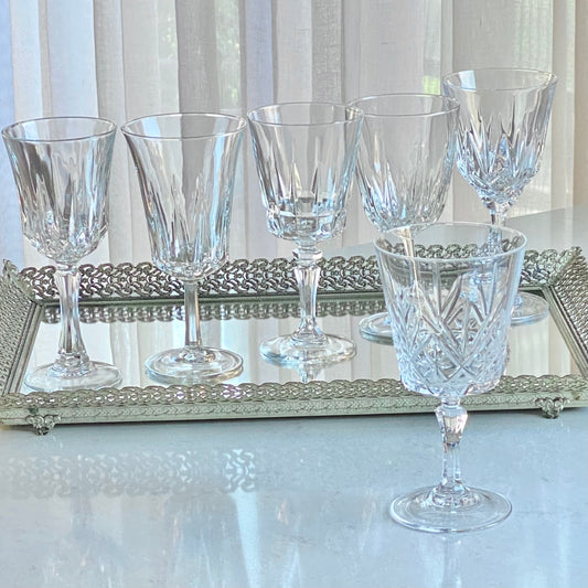 Mixed Set of Six (6) Vintage Glasses (Set 6C)