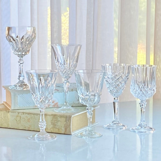 Mixed Set of Six (6) Vintage Glasses (Set 6B)