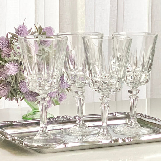 Vintage Cristal D'Arques Durand Chantelle Glasses - Set of 4