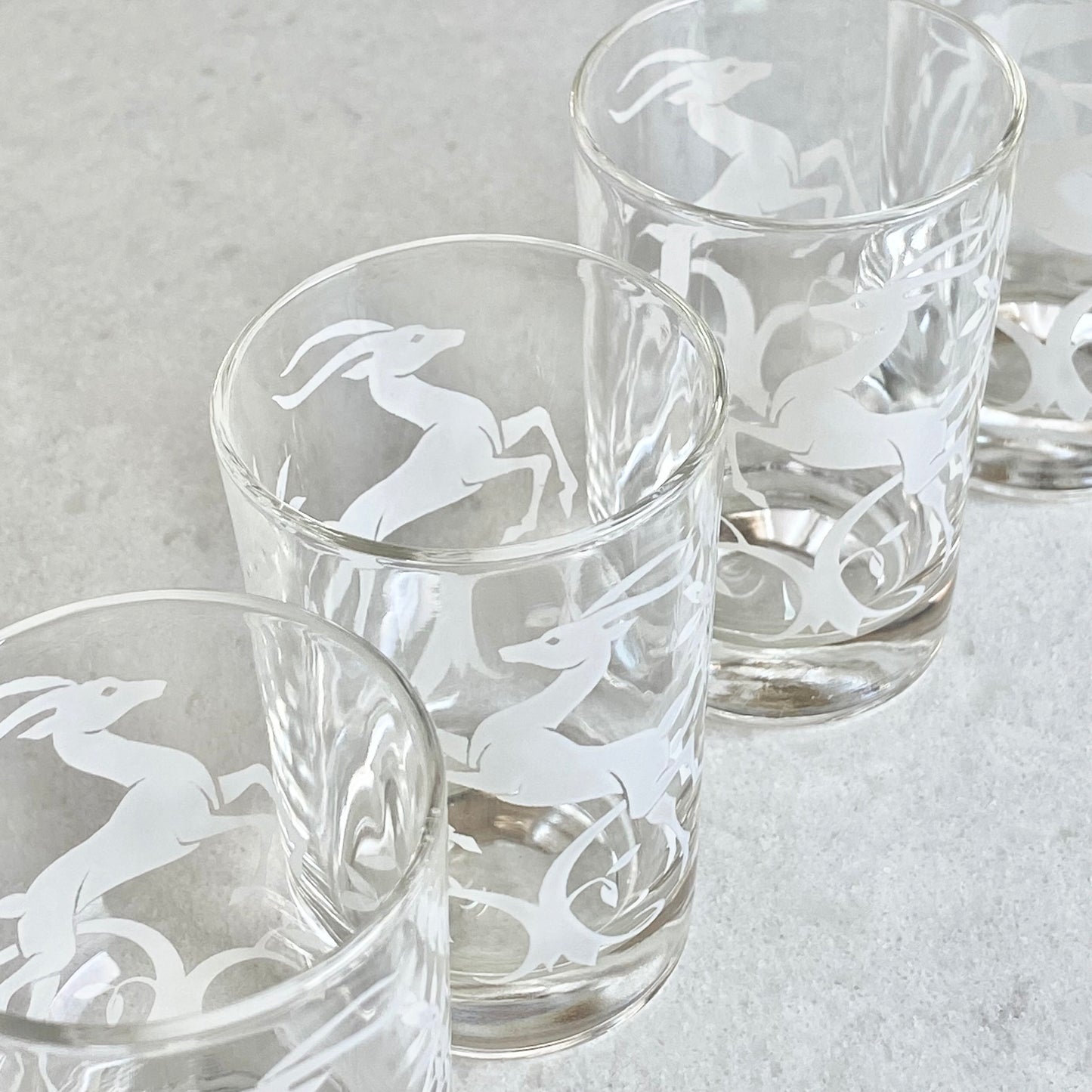 Vintage Federal Glass 6 ounce Gazelle Tumblers (circa 1951 - 1960)  - Set of 12